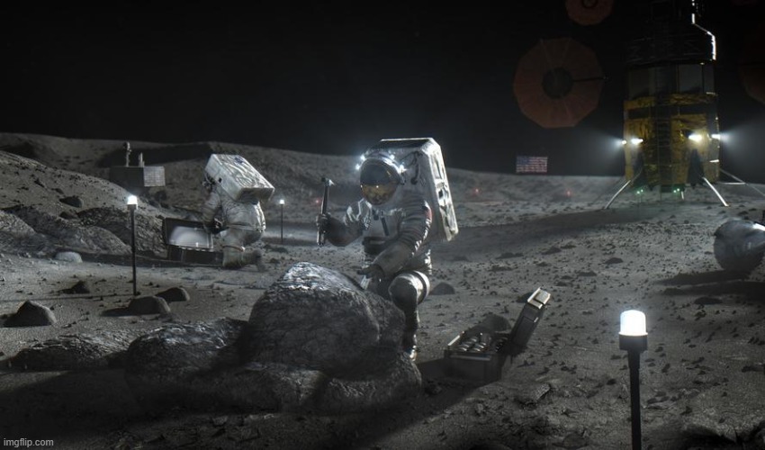 Artemis lunar lander for resource missions