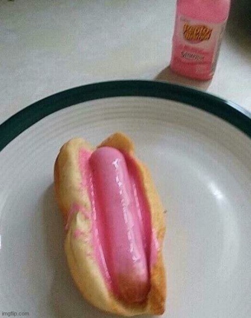 Cursed Foods 12: Pepto hotdogs- PFFT I cant WHYYYYYYYY hahaha! | made w/ Imgflip meme maker