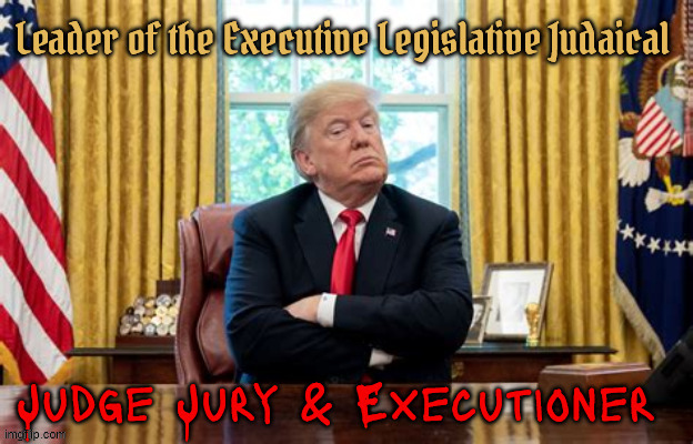 Leader of the Executive Legislative | image tagged in leader of the executive legislative,i'm the nations top cop,maga murder,i have a mandate to murder,judge jury and executioner | made w/ Imgflip meme maker