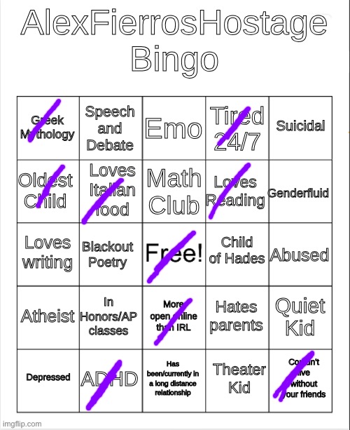Have parents that are impossible to hate, even with their flaws | image tagged in alexfierroshostagebingo | made w/ Imgflip meme maker