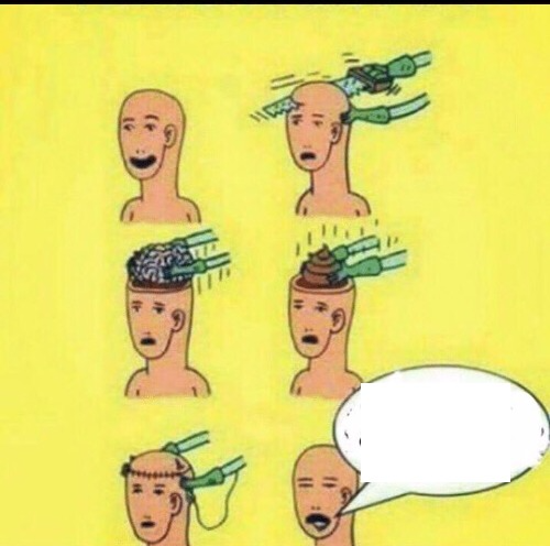 SHIT FOR BRAINS Blank Meme Template