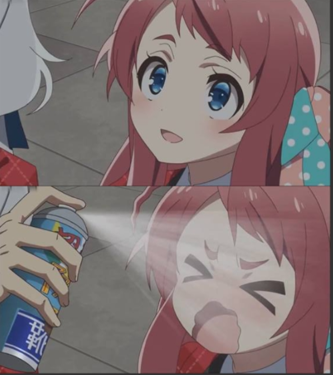Anime spray Blank Meme Template