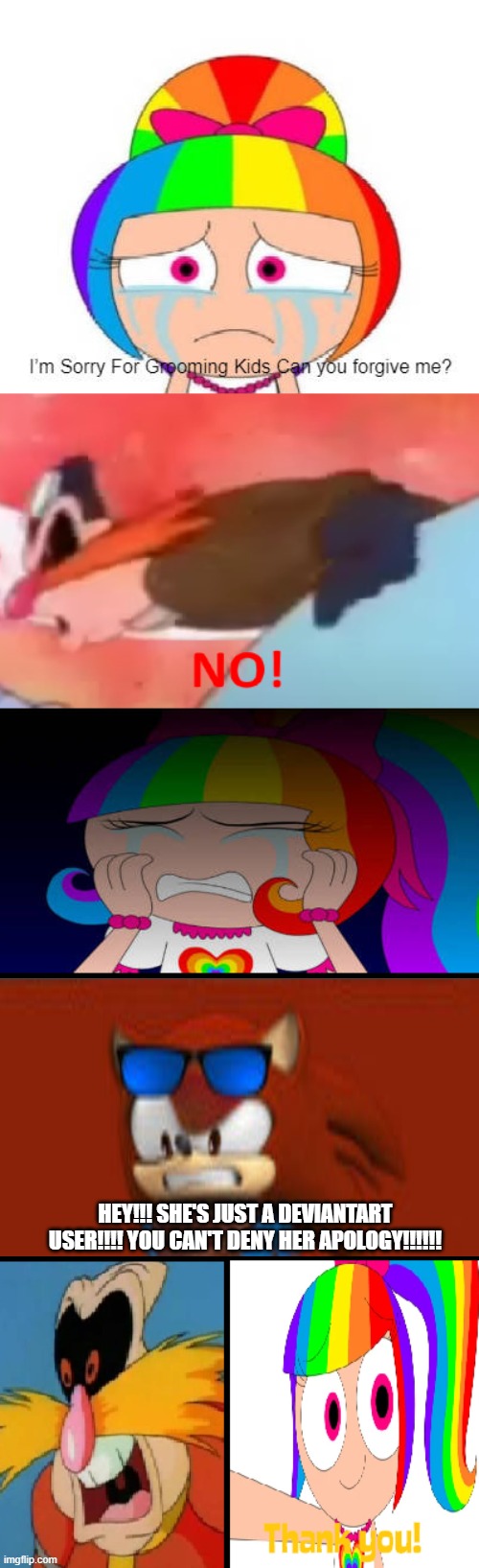 29032009m if he actually used his brain! | HEY!!! SHE'S JUST A DEVIANTART USER!!!! YOU CAN'T DENY HER APOLOGY!!!!!! | image tagged in i found this in deviantart,deviantart,cringe,sonic the hedgehog,why are you reading the tags,teen titans go | made w/ Imgflip meme maker