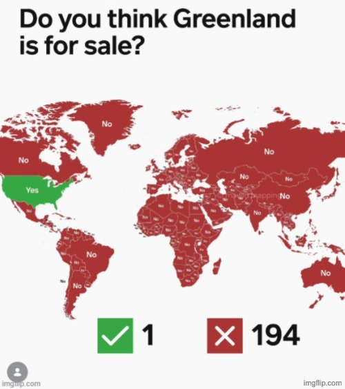 Colonialism is long gone. Greenland belongs to Denmark, and in 2026, there are no excuses for taking land that isn't yours. | image tagged in greenland,usa | made w/ Imgflip meme maker