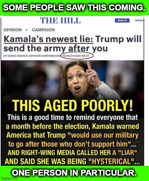 SOME PEOPLE SAW THIS COMING. ONE PERSON IN PARTICULAR. | image tagged in trump,kamala harris,sanity,brains,integrity,intelligence | made w/ Imgflip meme maker