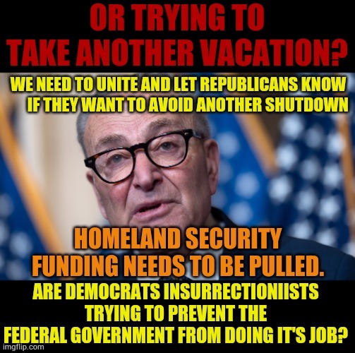 Are Democrats Insurrectioniists Trying To Prevent The Federal Government From Doing It's Job | image tagged in memes,democrat,insurrection,or is it,another,vacation | made w/ Imgflip meme maker
