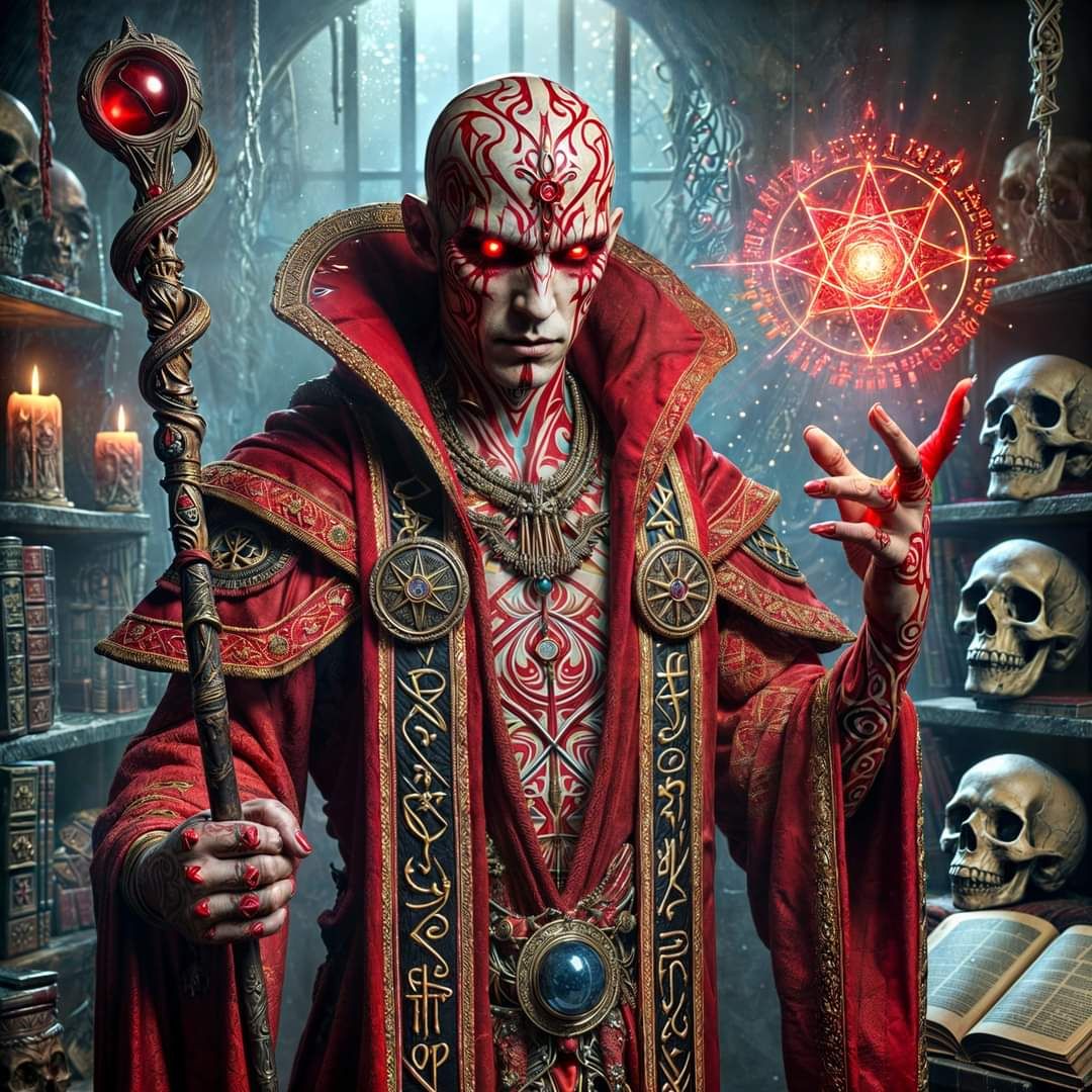 scary wizard Blank Meme Template