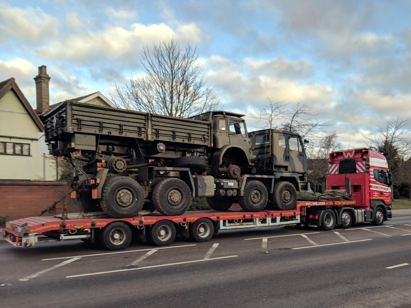 Truck on a truck on a truck Blank Meme Template