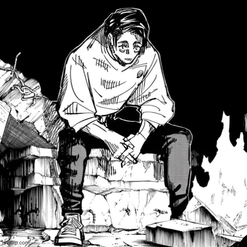 Yuta sitting down | image tagged in yuta sitting down | made w/ Imgflip meme maker