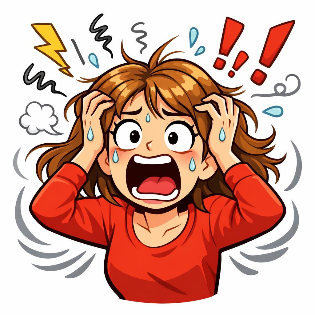 A woman who panics Blank Meme Template