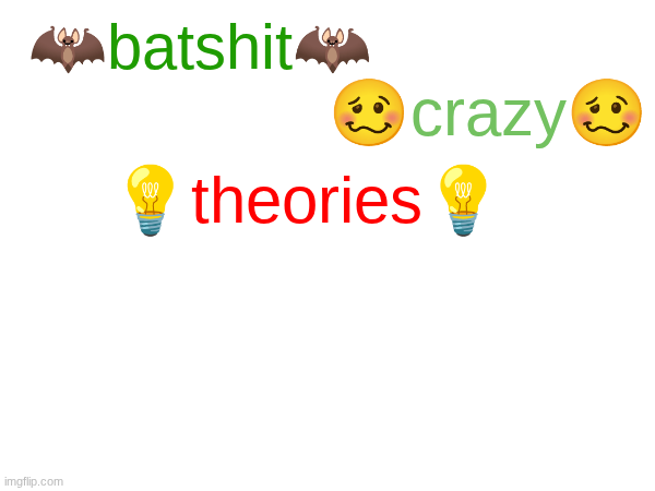 High Quality batshit crazy theories Blank Meme Template