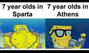 Sparta vs Athens meme Blank Meme Template