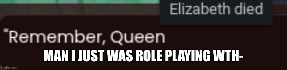 Send Help. | MAN I JUST WAS ROLE PLAYING WTH- | image tagged in roleplaying,chat | made w/ Imgflip meme maker