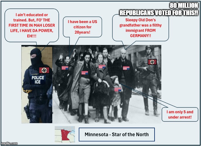 Republican NAZISM | 80 MILLION REPUBLICANS VOTED FOR THIS!! | image tagged in republican nazism | made w/ Imgflip meme maker
