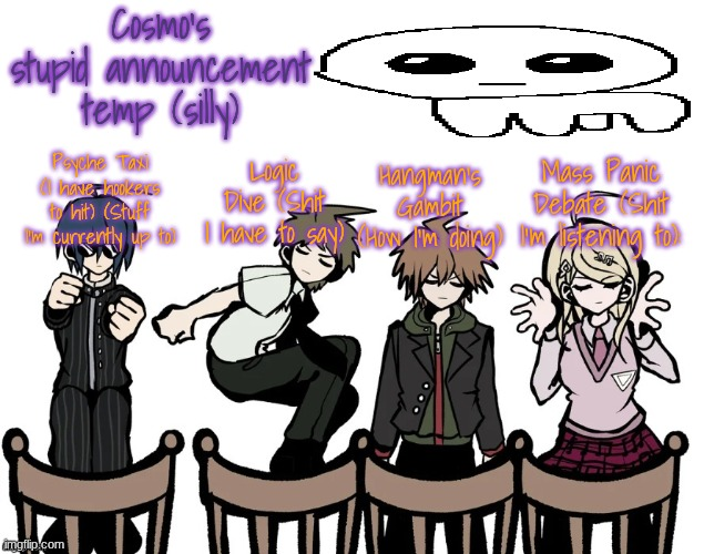 Cosmo's stupid announcement temp (silly) Blank Meme Template