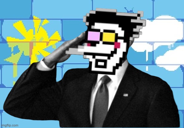 spamton salute | image tagged in spamton salute | made w/ Imgflip meme maker