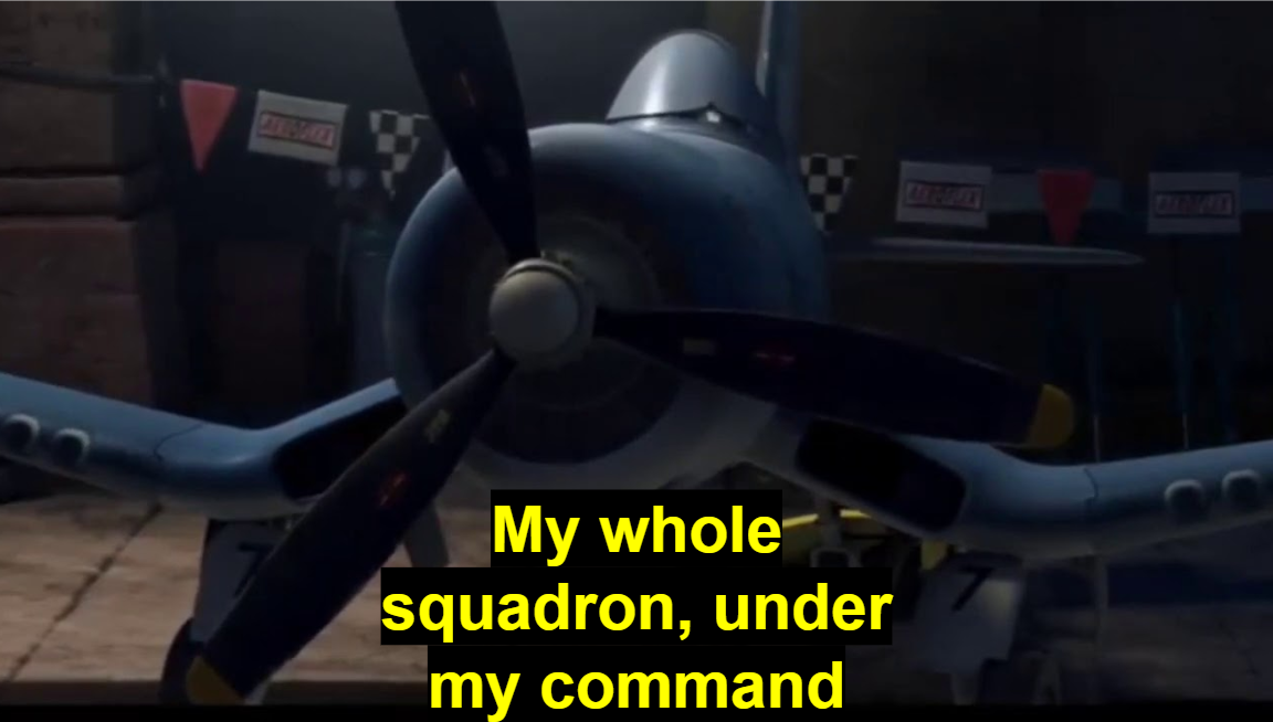 My whole squadron... under my command Blank Meme Template