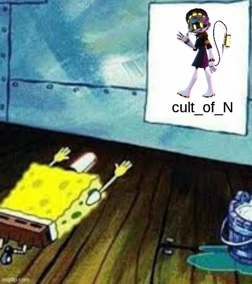 spongebob worship | cult_of_N | image tagged in spongebob worship | made w/ Imgflip meme maker