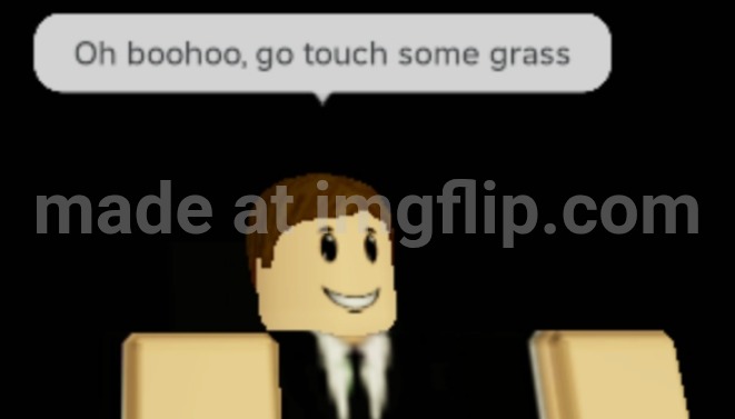 Oh boohoo, go touch some grass | image tagged in oh boohoo go touch some grass | made w/ Imgflip meme maker