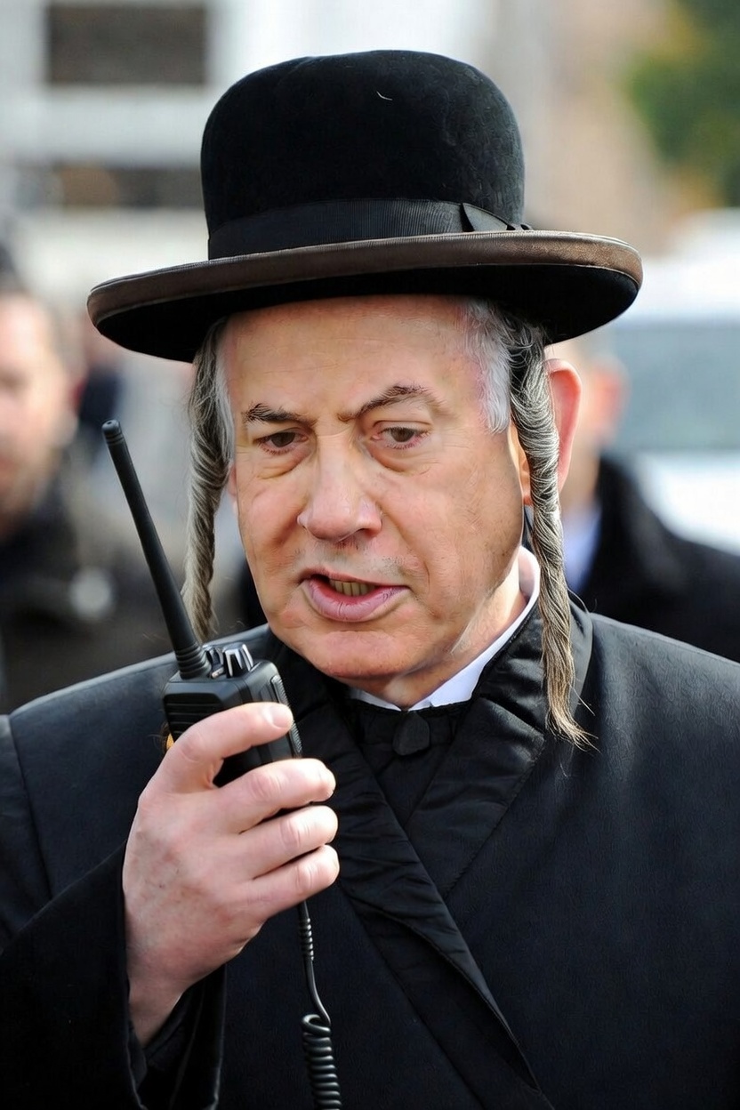 benjamin netanyahu hasidic jew Blank Meme Template