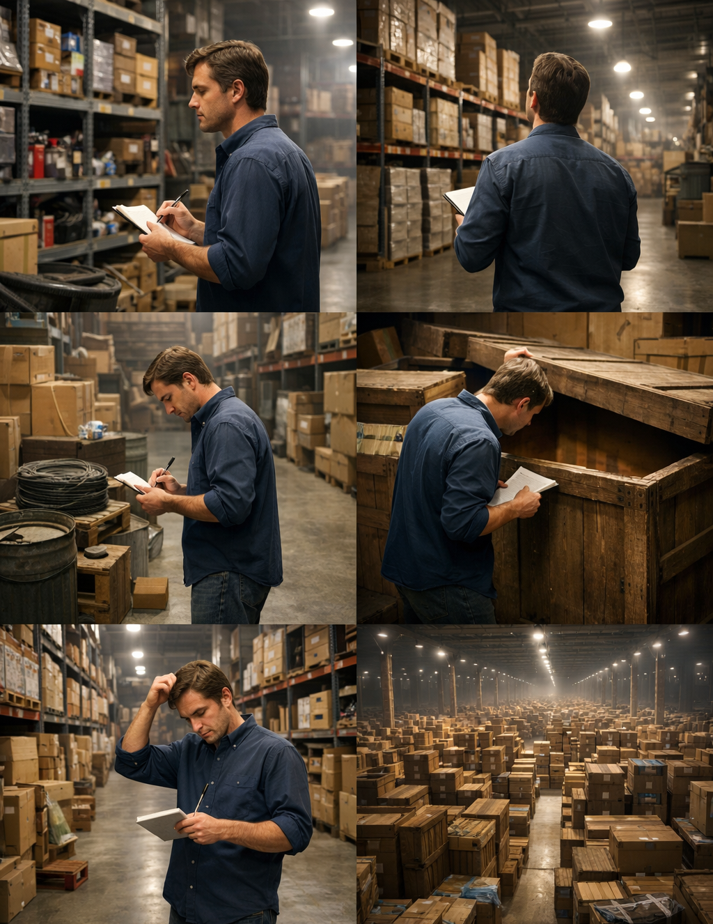 Looking for one thing in warehouse Blank Meme Template