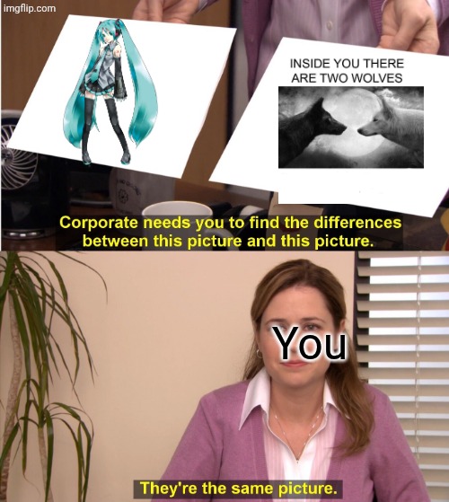 They're The Same Picture Meme | You | image tagged in memes,they're the same picture | made w/ Imgflip meme maker