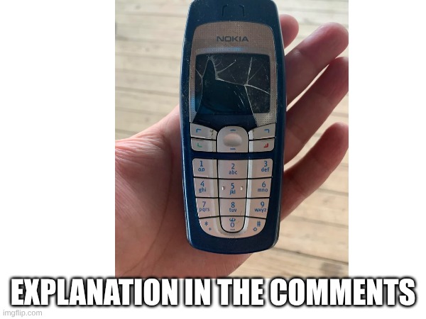 ?!?!? | EXPLANATION IN THE COMMENTS | image tagged in nokia 3310 | made w/ Imgflip meme maker