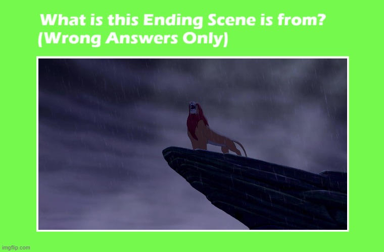 what is this ending scene from ? | image tagged in what is this ending scene is from,all endings meme,the end,movies,mgm,roar | made w/ Imgflip meme maker