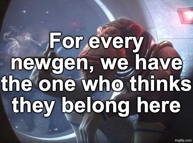 Space monkey smoking cigar | For every newgen, we have the one who thinks they belong here | image tagged in space monkey smoking cigar | made w/ Imgflip meme maker