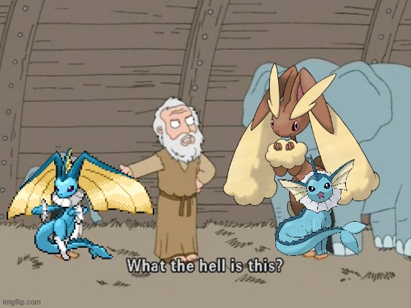 Vaporunny be like: | image tagged in what the hell is this,pokemon | made w/ Imgflip meme maker