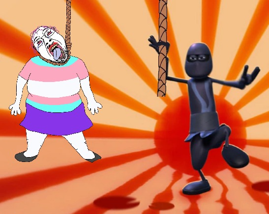 Ninja Handyman hangs a tranny Blank Meme Template