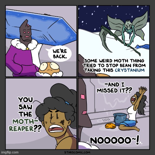 image tagged in stars,bean,geode,crystal,moth,grim reaper | made w/ Imgflip meme maker