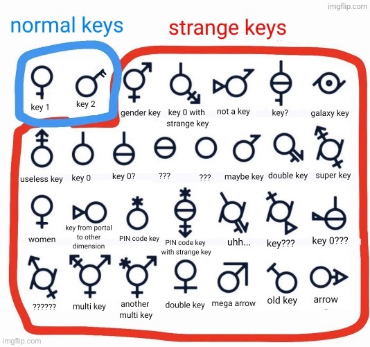 this is about KEYS, not GENDER | made w/ Imgflip meme maker