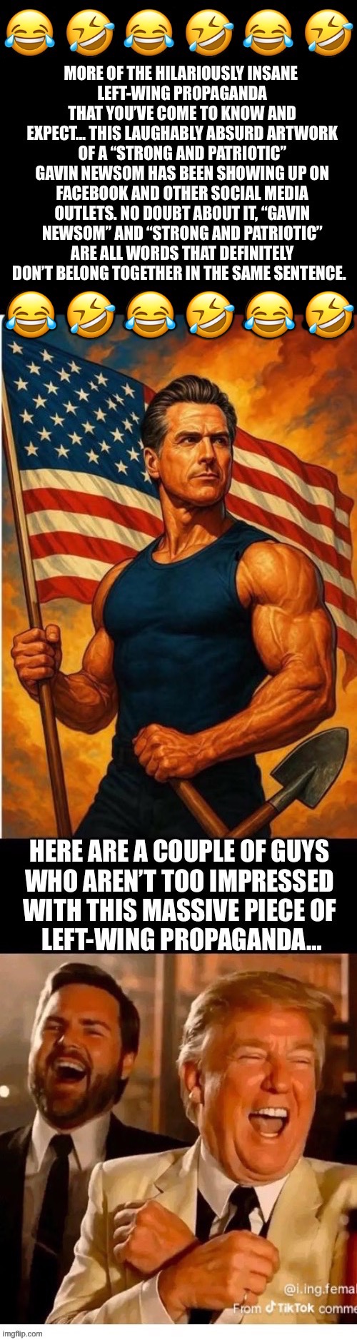 He’s not qualified to pick up dog poop let alone hold public office… | 😂 🤣 😂 🤣 😂 🤣 | image tagged in political meme,gavin newsom,propaganda,artwork,absurd,trump and vance | made w/ Imgflip meme maker