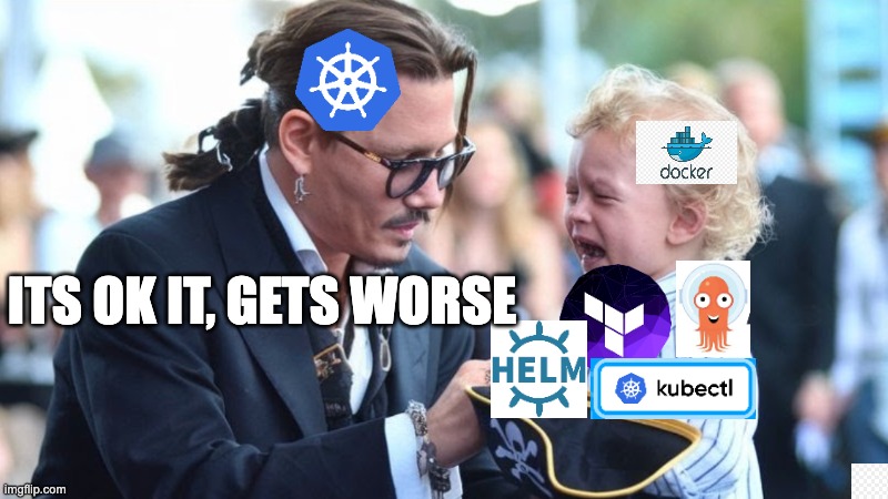 How Kubernetes was born | ITS OK IT, GETS WORSE | image tagged in docker,kubernetes,docker was born | made w/ Imgflip meme maker