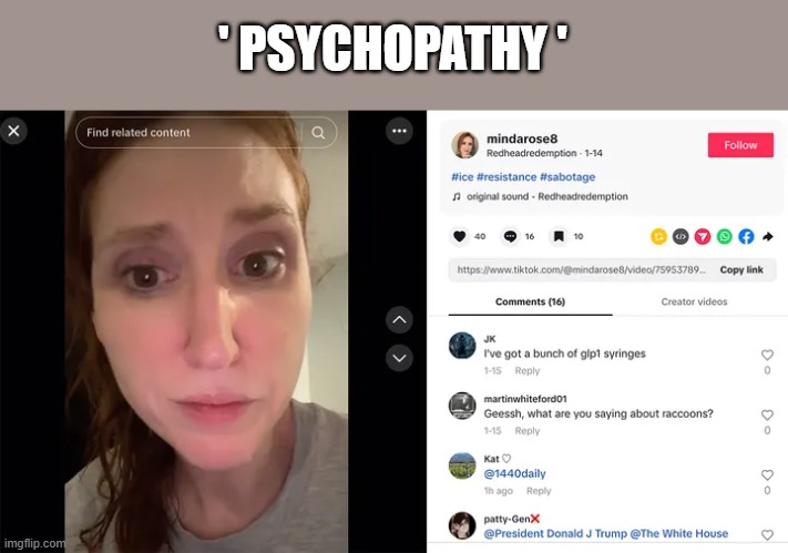 John Whipple2mThat is absolutely sick and deranged. Liberals are loosing their minds. | ' PSYCHOPATHY ' | made w/ Imgflip meme maker