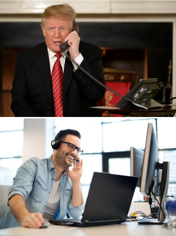 trump phone it Blank Meme Template