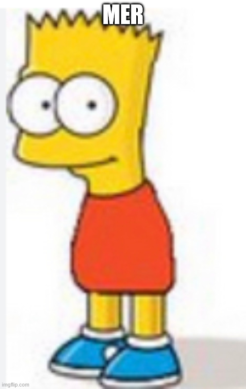 mer | MER | image tagged in bart simpson | made w/ Imgflip meme maker