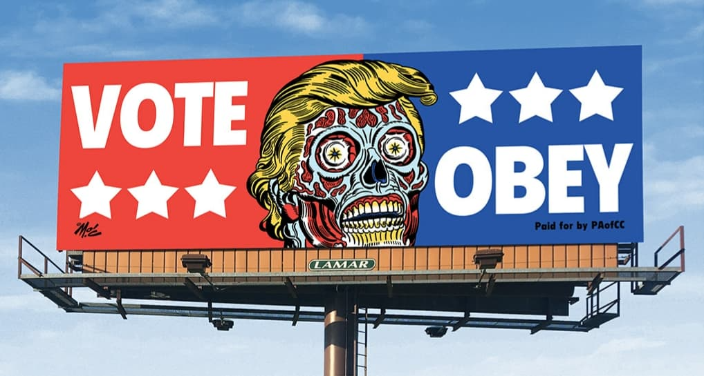 Donald Trump Obey billboard vote Blank Meme Template