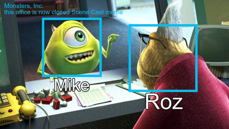 Monsters, Inc. - this office is now closed Scene Cast meme Blank Meme Template