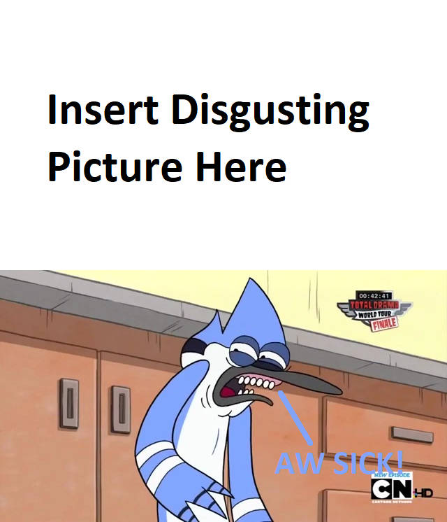 Mordecai Gets Disgusted By What Blank Meme Template