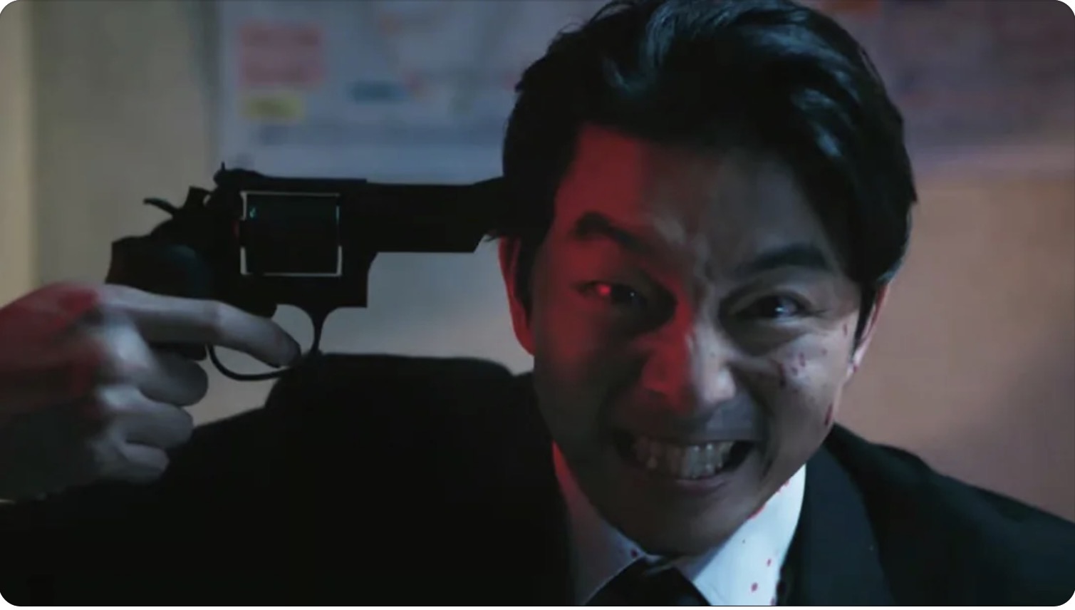 Squid game salesman gun to head Blank Meme Template