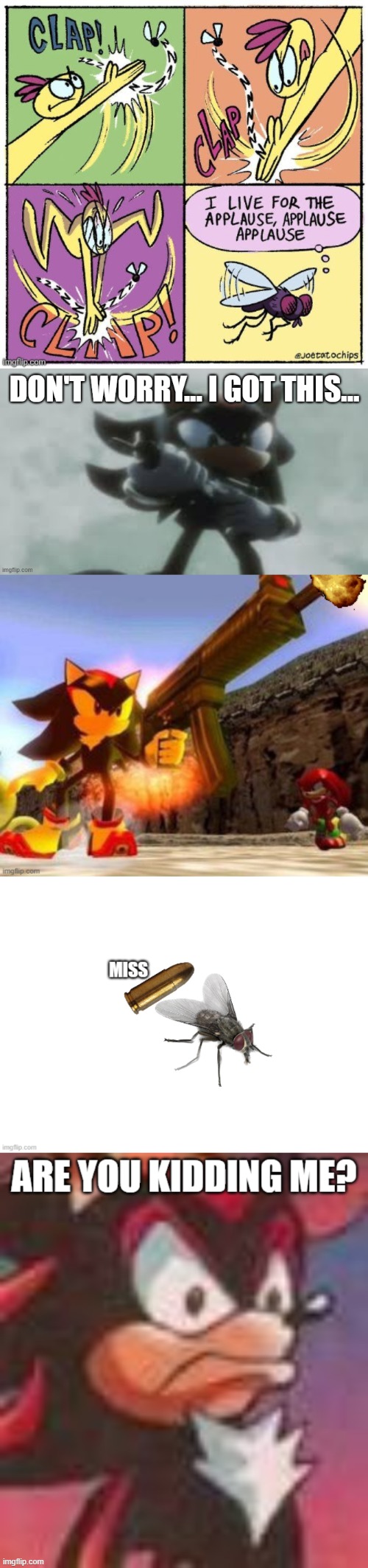 Shadow tries to kill a fly | made w/ Imgflip meme maker