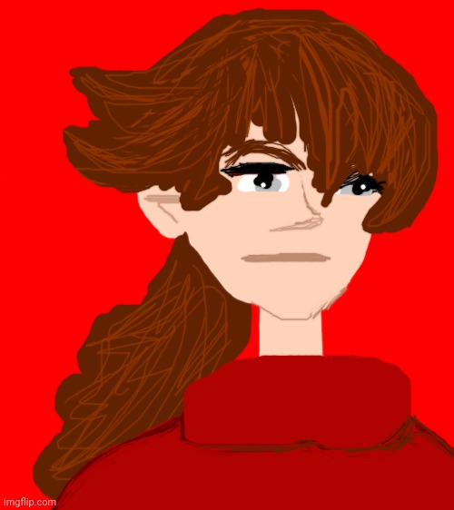 Used imgflip tool to do a quick drawing of Dea | image tagged in bigass red blank template,dea | made w/ Imgflip meme maker
