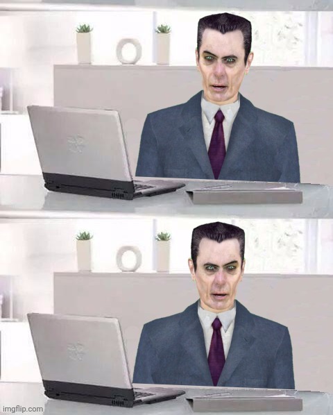 Hide The Pain G-Man Blank Meme Template