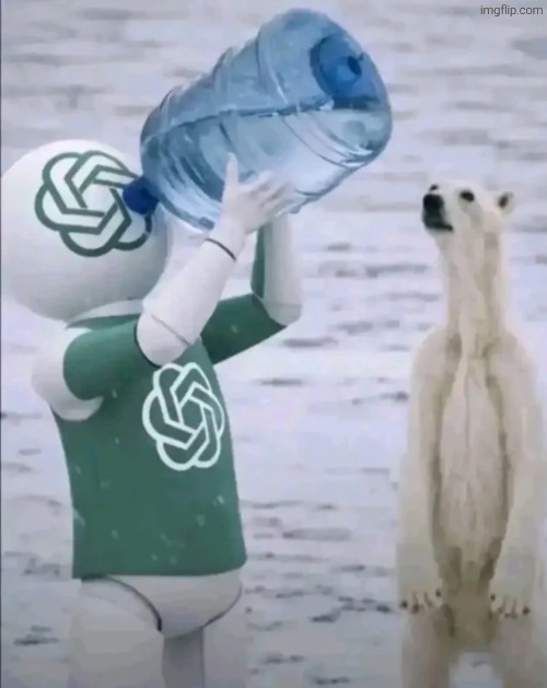 "ai uses water" what my stupid ahh imagines: | made w/ Imgflip meme maker