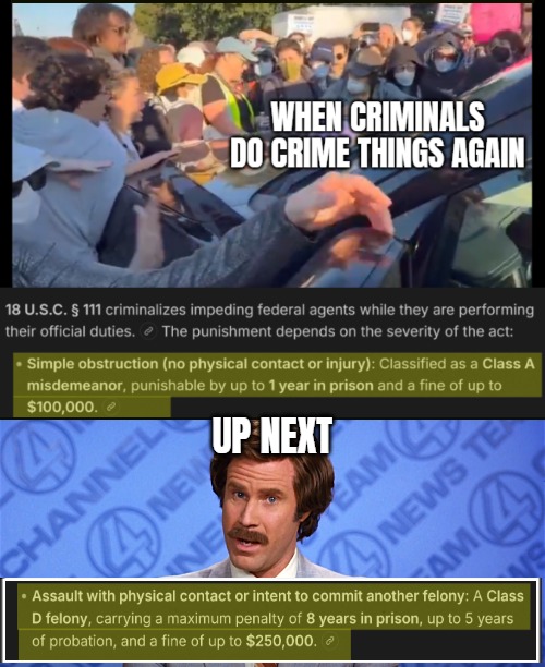Nut-job cultists feeding their masters. Don't touch the Feds... or police | UP NEXT | image tagged in deportation,illegal immigrants,american politics,anchorman news,sarcasm | made w/ Imgflip meme maker