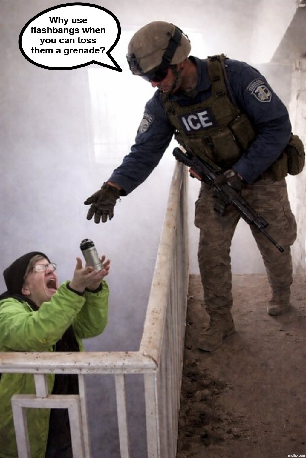 Triggering Libtards FAFO | image tagged in sjw triggered,angry sjw,sjws,tear gas,grenade,fuck around and find out | made w/ Imgflip meme maker