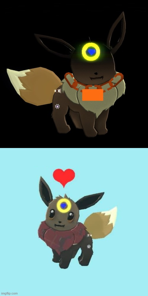 image tagged in certified prowler eevee,far away star the eevee | made w/ Imgflip meme maker