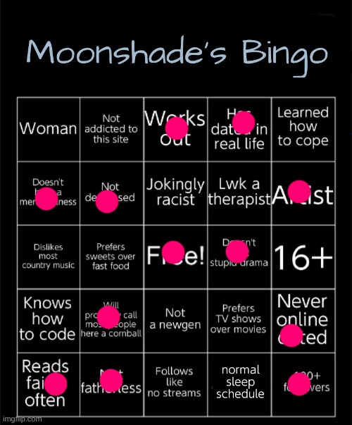Moonshade's Bingo 2025 | image tagged in moonshade's bingo 2025 | made w/ Imgflip meme maker